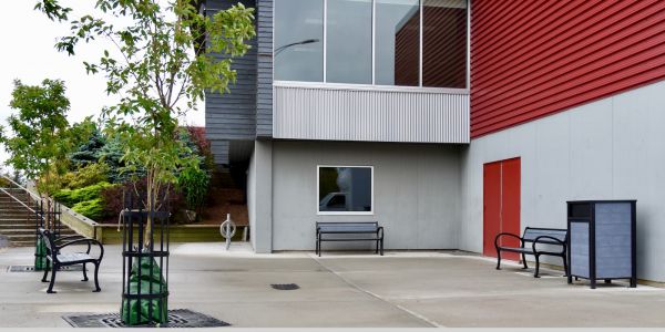 Wishbone Mountain Classic Benches and Urban Form Large Capacity Waste Receptacle in Terrace BC (1)